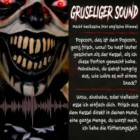 Animierter Halloween-Popcorn-Clown mit hochschnellendem...