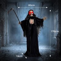 170 cm Halloween Animierte Sensenmann Deko mit Sound- und...