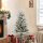 Künstlicher Weihnachtsbaum, 90 cm Christbaum mit 50 LED-Beleuchtung 240 Spitzen Kunstschnee Magnesiumoxid-Sockel