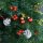 2-er Set Weihnachtsbäume, Künstlicher Mini-Christbaum mit LED-Lichtern, Kunststoff, Metall, Ø33 x 75 cm, Grün