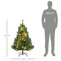 Weihnachtsbaum Christbaum Kunsttanne, 1,2m, LEDs, inkl....