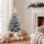 Mini 90 cm Weihnachtsbaum mit 296 Zweigspitzen Schnee-Effekt Topf, Mini-Tischbaum für Zuhause Büro, Weiß