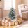 Mini 90 cm Weihnachtsbaum mit 296 Zweigspitzen Schnee-Effekt Topf, Mini-Tischbaum für Zuhause Büro, Weiß