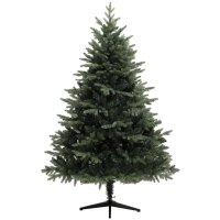 180 cm Künstlicher Weihnachtsbaum im Fichtendesign mit 1696 Zweigspitzen und klappbarem Stahlfuß, Christbaum für Zuhause oder Büro, Grün