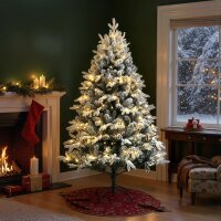 Künstlicher Weihnachtsbaum, 180 cm, LED-Lichter,...