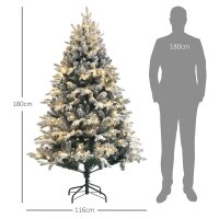 Künstlicher Weihnachtsbaum, 180 cm, LED-Lichter,...
