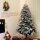 Künstlicher Weihnachtsbaum, 180 cm, LED-Lichter, schneebedeckt, flammenhemmend, Metall