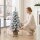 Künstlicher Weihnachtsbaum, 90 cm (3 ft), schlanker Pencil-Baum mit 107 Zweigspitzen, Jutebasis, Weiß