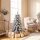 Künstlicher Weihnachtsbaum, 90 cm (3 ft), schlanker Pencil-Baum mit 107 Zweigspitzen, Jutebasis, Weiß