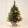 Weihnachtsbaum mit LED-Beleuchtung, 60 cm, Tannenzapfen und rote Beeren, inkl. Ständer, Grün/Weiß