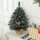 Weihnachtsbaum mit LED-Beleuchtung, 60 cm, Tannenzapfen und rote Beeren, inkl. Ständer, Grün/Weiß