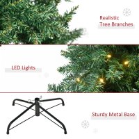 Weihnachtsbaum, 700 warmweiße LEDs, 2154 Zweige, flammhemmend, Kunststoff/Metall, 210 x 142 cm, Grün