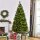 Künstlicher Weihnachtsbaum 210 cm Haken-Weihnachtsbaum mit 505 Spitzen mit silbernen Akzenten Christbaum Weihnachtsdeko inkl. Metallständer für drinnen