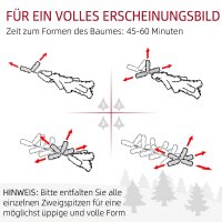 Weihnachtsbaum künstlich 210 cm Christbaum wie echt mit 800 dichten Zweigen, Kunstschnee, Auto-Öffnung