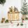 Adventskalender Adventskalenderbox Weihnachtsdekoration, LED-Lichter, 24 Schubladen, Natur
