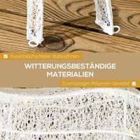Rentierfamilie mit roten Schleifen, 283 LEDs, Weihnachtsbeleuchtung, wetterfest, Silber