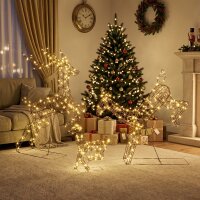 3-teiliges beleuchtetes Rentier-Set, Weihnachtsdeko...