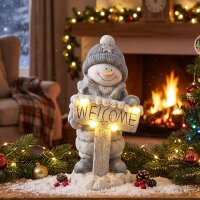 Weihnachtsdeko Schneemann-Figur, beleuchtete...