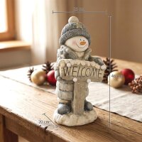 Weihnachtsdeko Schneemann-Figur, beleuchtete...