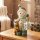 Schneemann-Figur 43 cm aus MGO mit LED-Laterne und Timer, für Eingangsbereich & Türbereich