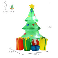 Aufblasbare Weihnachtsdekoration mit LED-Licht,...