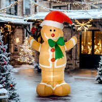 Aufblasbare Weihnachtsdeko 1,83 m Lebkuchenmann mit...