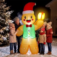 Aufblasbarer Weihnachts-Lebkuchenmann, 250 cm, mit...