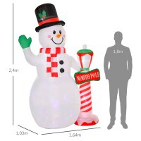 Weihnachtsdeko, aufblasbarer Schneemann, 2,4 m,...