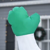 Weihnachtsdeko, aufblasbarer Schneemann, 2,4 m, LED-Beleuchtung, Gebläse, Weiß