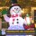 Weihnachtsdeko, aufblasbarer Schneemann, 2,4 m, LED-Beleuchtung, Gebläse, Weiß