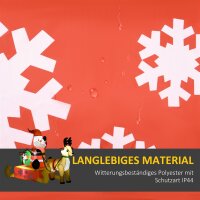 Aufblasbare Weihnachtsdeko, Weihnachtsmann mit Schlitten und Rentier, mit LED-Lichtern, für den Garten