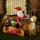 Aufblasbare Weihnachtsdeko, Weihnachtsmann mit Schlitten und Rentier, mit LED-Lichtern, für den Garten