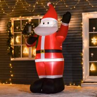 Weihnachtsmann, 2,40 m groß, mit LED-Beleuchtung,...