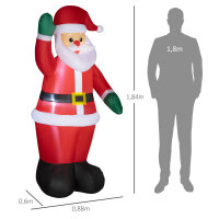 Weihnachtsmann, 1,84 m groß, mit LED-Beleuchtung,...