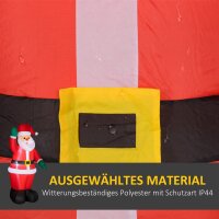 Weihnachtsmann, 1,84 m groß, mit LED-Beleuchtung, selbstaufblasende Gartendeko