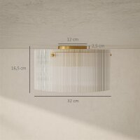 Deckenlampe mit Acryllampenschirm, Metall, Halogen- und...
