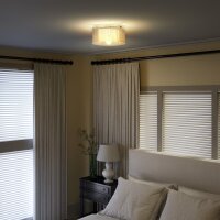 Deckenlampe mit Acryllampenschirm, Metall, Halogen- und LED-kompatibel