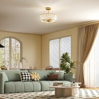 Deckenlampe, Kronleuchter-Design, Kristallschirm, 3...