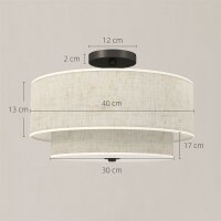 Deckenlampe, Hängeleuchte mit doppelten Schirmen in...