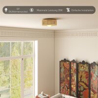 Deckenleuchte, Boho-Deckenlampe Hängend mit G9 LED Fassung, Lampenschirm aus Hanfseil Rund