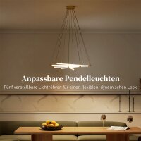 LED-Deckenlampe, 50W, 5 anpassbare Lichtrohre, anpassbar,...