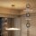 LED-Deckenlampe, 50W, 5 anpassbare Lichtrohre, anpassbar, Deckenleuchte für Wohnzimmer, Esszimmer, Küche, Gold+Weiß