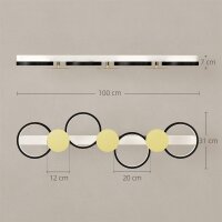 Deckenleuchte LED 38W 1500LM 3000K-6500K Deckenlampe...