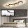 Deckenleuchte LED 38W 1500LM 3000K-6500K Deckenlampe Wohnzimmerlampe mit 4 Glühbirnen Fernbedienung Schwarz+Gold