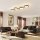 Deckenleuchte LED 38W 1500LM 3000K-6500K Deckenlampe Wohnzimmerlampe mit 4 Glühbirnen Fernbedienung Schwarz+Gold