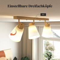 Deckenleuchte LED 40W Deckenlampe mit Doppelmontage und...