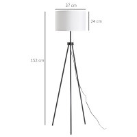 Stehlampe mit Lampenschirm aus Polyester und Baumwolle,...