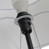 Stehlampe mit Lampenschirm aus Polyester und Baumwolle, Standleuchte Stehleuchte mit E27 Fassung für Wohnzimmer, Schlafzimmer, Weiß, exkl. Glühbirne