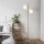 Stehlampe Wohnzimmer mit 2-teiliger Glas-Lampenschirm, Stehleuchte Standleuchte mit 2 E27 Fassung für Wohnzimmer Schlafzimmer, exkl. Glühbirne