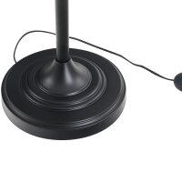 3er-Lampenset 2 Tischlampe(ø38 x 158H cm) + 1 Stehlampe(ø30 x 62H cm) Vintage Standlampe mit Fußschalter Leselampe für Wohnzimmer, Schlafzimmer Metall, Schwarz+Weiß